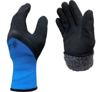 Утепленные перчатки Master-Pro ХАНТЫ (КОГАЛЫМ) 100 пар, махровые акриловые с рельефным латексным покрытием 3/4, 10 размер, 10120-AQL-B-10-100