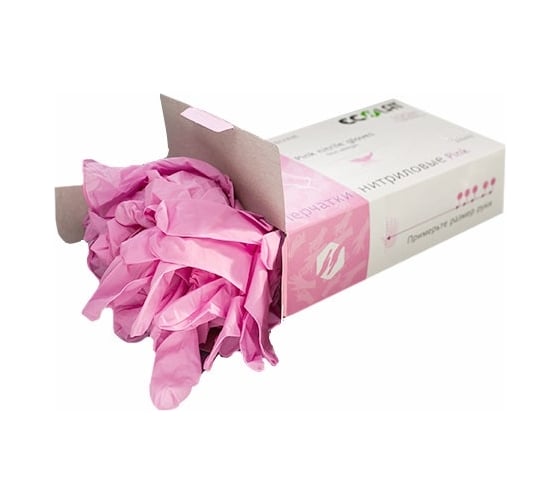 Нитриловые перчатки EcoLat Pink 100 шт./уп. размер S, 3435/S