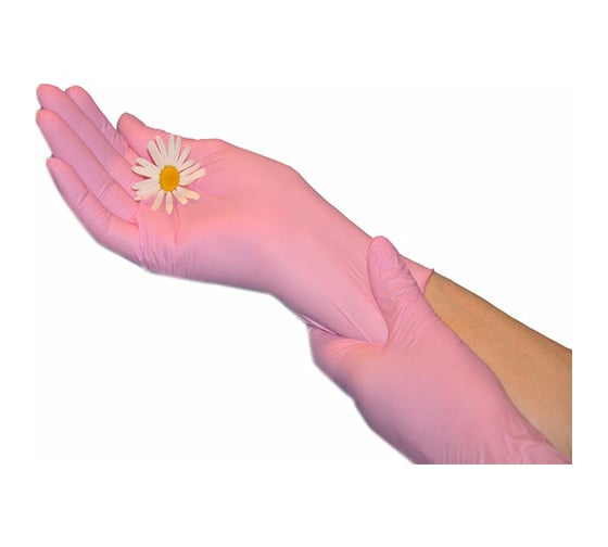 Нитриловые перчатки EcoLat Pink 100 шт./уп. размер XS, 3435/XS 1