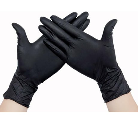 Перчатки нитриловые смотровые черные EcoLat, 4 г, XS, 50 пар CH3740/XS
