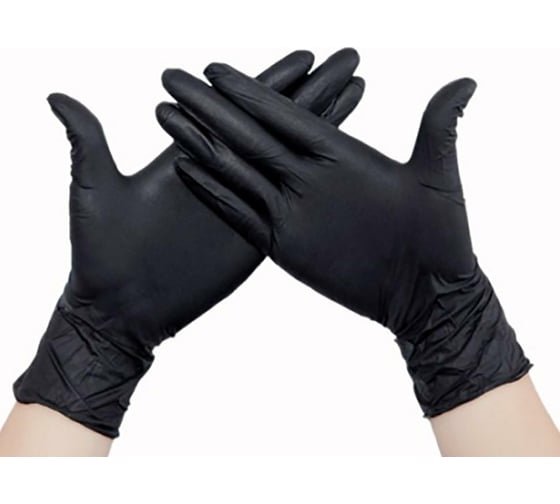 Нитриловые перчатки EcoLat Black 100 шт./уп. размер M, 3740/M