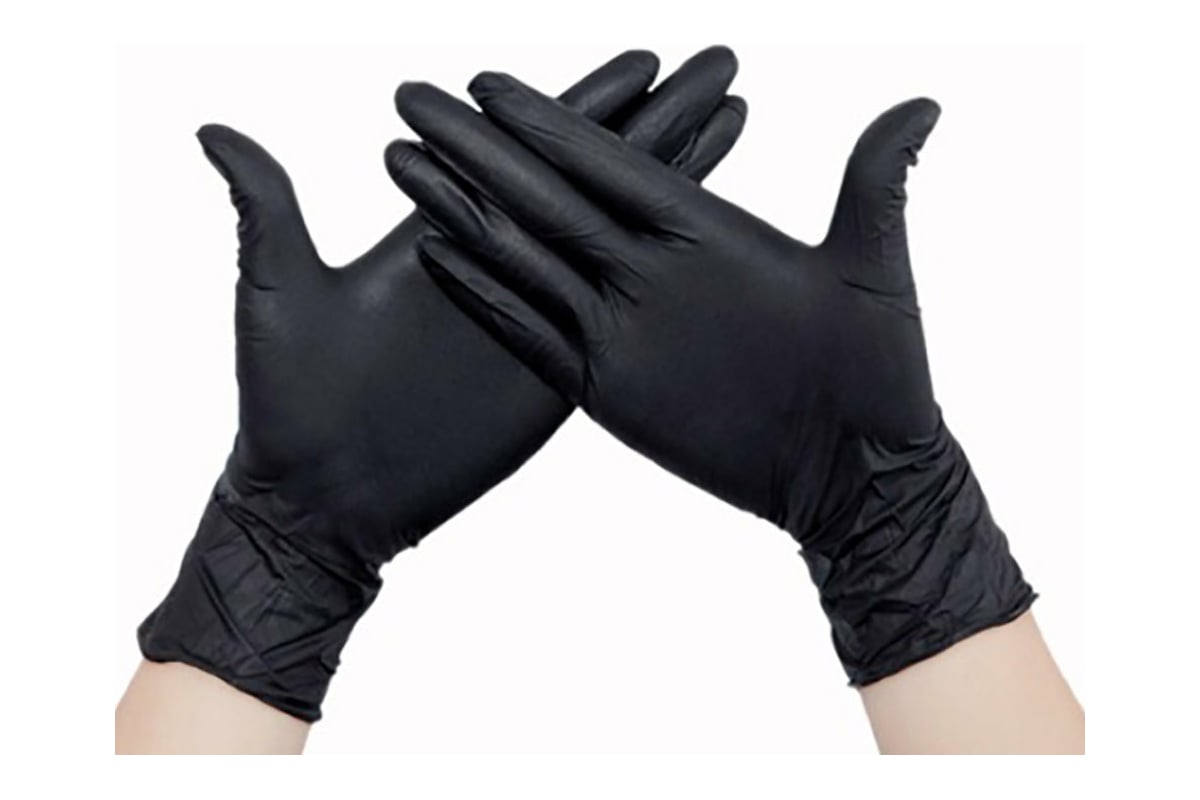 Нитриловые перчатки EcoLat Black 100 шт./уп. размер XL, 3740/XL .