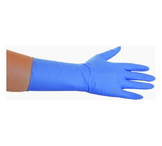 Нитриловые перчатки EcoLat Long Cuff 100 шт./уп. размер L, 3150/L