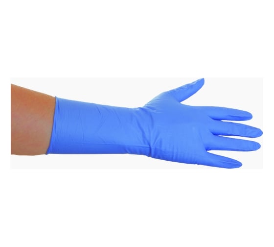 Нитриловые перчатки EcoLat Long Cuff 100 шт./уп. размер XXL, 3150/XXL