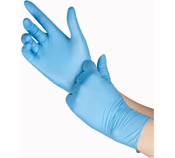 Нитриловые перчатки EcoLat голубые, 10 шт./уп., размер S 73035/S