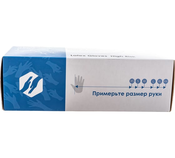 Хозяйственные латексные перчатки EcoLat Премиум 50 шт./уп., размер L 2326/L