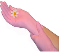 Нитриловые перчатки EcoLat розовые, 10 шт./уп., размер S 73435/S