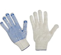 Перчатки ACG хлопок, 5 нитей, белые с ПВХ 10 класс, 5 пар, XL 1025643