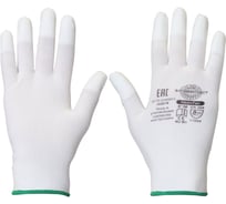 Перчатки Safeprotect НейпТач нейлон+полиуретан на кончиках пальцев, белый, размер 9 (L) 110506L