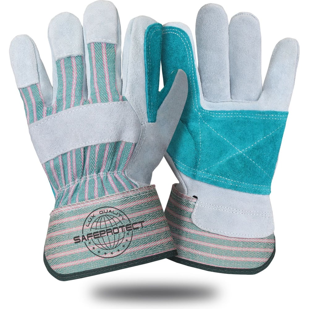 Перчатки спилковые комбинированные Safeprotect САХАЛИН усиленные ...