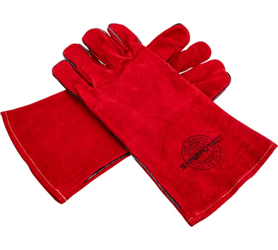 Краги спилковые Safeprotect ЯМАЛ красные (флисовая подкладка) р 10.5, 1 пара 141321 1