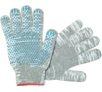 Перчатки АНТЕЙ ПЛЮС Люкс Премиум, ПВХ-точка, 10 класс вязки, 151 текс 55-58г, пестрые, 250 пар 034