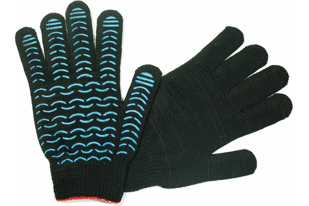 Двойные перчатки АНТЕЙ ПЛЮС Зима, ПВХ-волна, 10 класс вязки, 267 текс ...