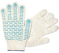 Двойные перчатки АНТЕЙ ПЛЮС Зима, ПВХ-волна, 10 класс вязки, 267 текс 94-97г, пестрые, 150 пар, 049