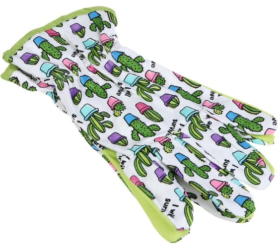 Перчатки садовые S/M, 23х10см, 40г, хлопок Inbloom 180-026