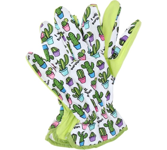 Перчатки садовые S/M, 23х10см, 40г, хлопок Inbloom 180-026