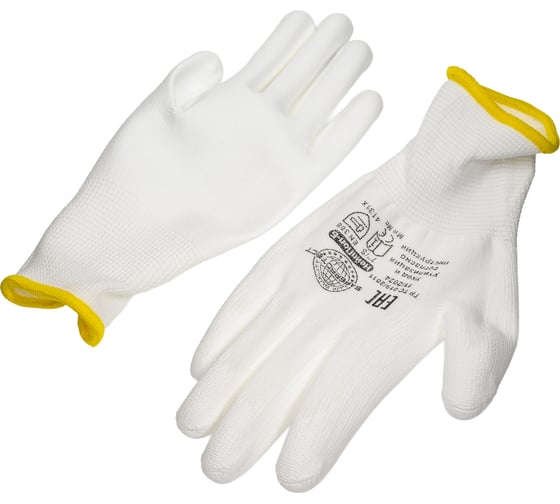 Перчатки Safeprotect НейпПол-Б (нейлон+полиуретан, белый) р, 7 (S) 03054S