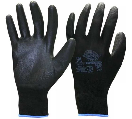 Перчатки Safeprotect НейпПол-Ч (нейлон+полиуретан, черный) р, 9 (L) 03055L