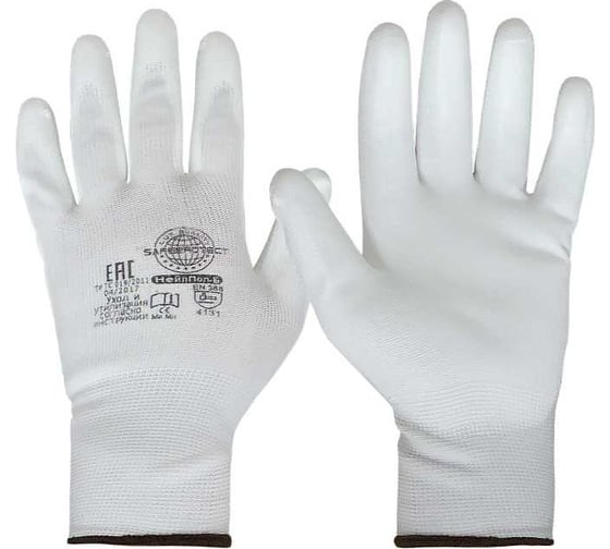 Перчатки Safeprotect НейпПол-Б (нейлон+полиуретан, белый) р, 8 (M) 03054M