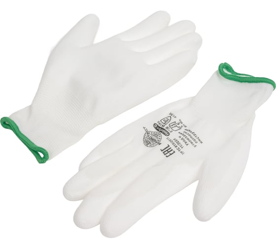 Перчатки Safeprotect НейпПол-Б (нейлон+полиуретан, белый) р, 8 (M) 03054M