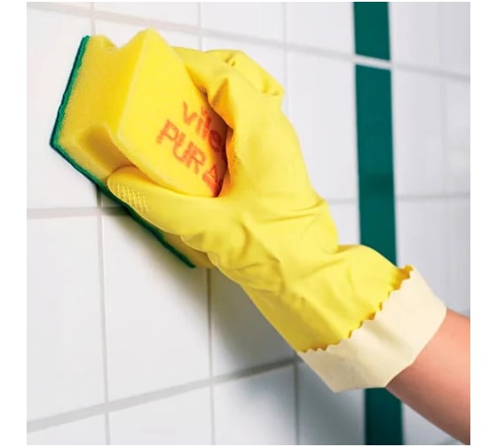 Перчатки резиновые многоцелевые Vileda Professional L, желтый 7338
