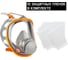 Полнолицевая маска + 10 пленок в комплекте Jeta Safety размер M 5950F-M 1