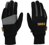 Перчатки универсальные двойные Denzel работа с сенсорным экраном, вязаная манжета, размер 9 68093