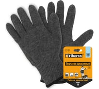 Перчатки вязаные Fiberon шерстяные с начесом, без покрытия 142433
