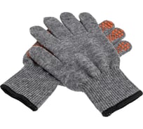 Перчатки вязаные Fiberon шерстяные с начесом, с точкой ПВХ 142432