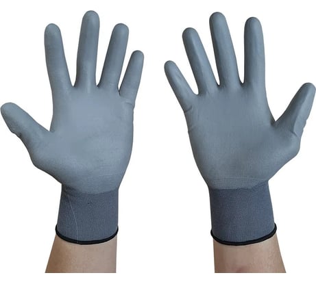 Перчатки для защиты от ОПЗ SCAFFA Контакт PU1850T-GR размер 10 00-00011913