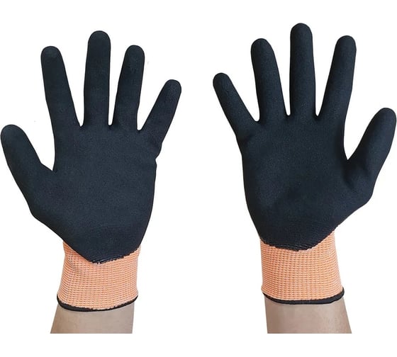 Перчатки для защиты от порезов Scaffa Рубеж Нит Е DY1350S-OR/BLK от порезов размер 10 00-00011910