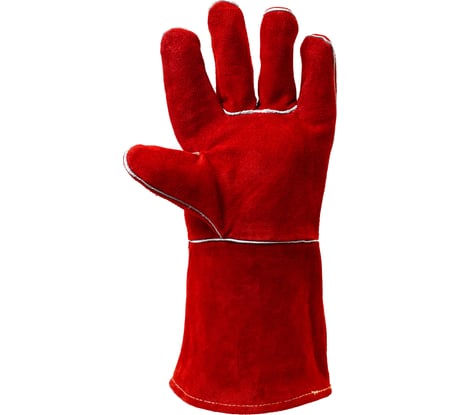 Краги РосМарка  красные с подкладкой, 35 см (1401), размер 10,5 К1401