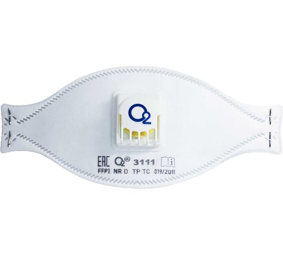 Респиратор О2 трехпанельный FFP1 NRD с клапаном выдоха 3111