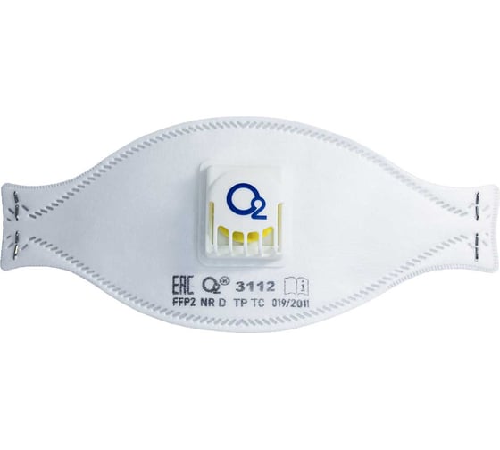 Респиратор О2 трехпанельный FFP2 NRD с клапаном выдоха 3112