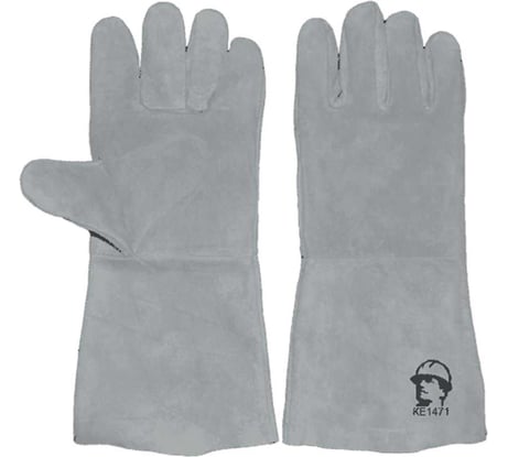 Краги серые без подкладки РосМарка 35 см (1471), размер 10,5 КЕ1471