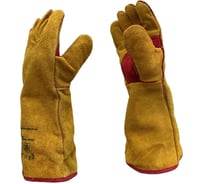 Краги спилковые с дополнительными ладонными накладками и х/б подкладкой Master-Pro® СВАРЩИК ЛЮКС 30 пар, категория А, 11 размер 11225- KSL0-11-30