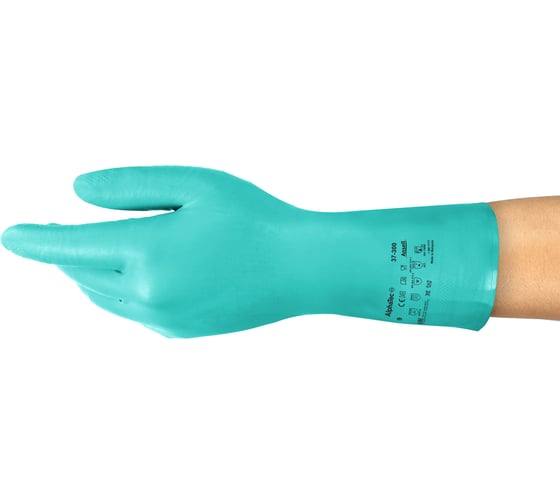 Химостойкие влагостойкие перчатки Ansell AlphaTec 37-300-7 1