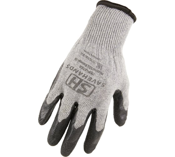 Перчатки SaveHands 102, ХБ с рельефным латексным покрытием 101102