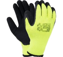 Перчатки с акриловым трикотажем и латексным покрытием морозостойкие СПЕЦСНАБ Лёд 0455, размер 10 0455/10