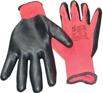 Перчатки нейлоновые SAMGRUPP с нитрильно-латексным покрытием, 13 класс, обливом, красные, 24 пар SAMC-074000005-24