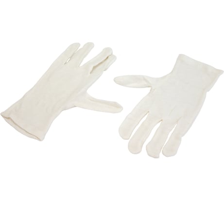 Перчатки PAPSTAR L 12 пар/уп, хлопковые, белый PS-12423