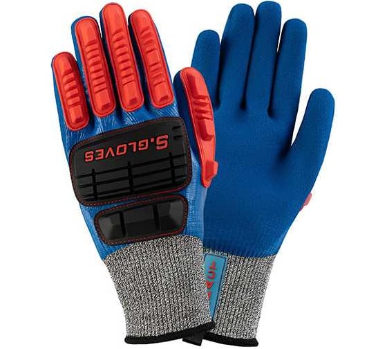 Перчатки защитные противоударные S. GLOVES KAMA серия IMPACT, размер 09 31240-09 1