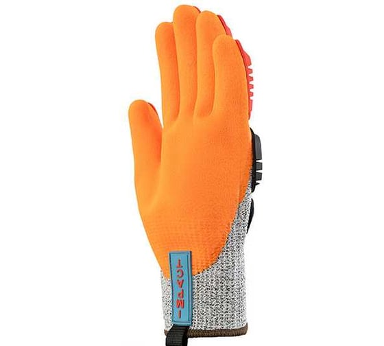 Перчатки защитные противоударные S. GLOVES VOLGA серия IMPACT с нитриловым покрытием, размер 10 31230-10