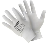 Перчатки Fiberon деликатные работы, полиэстер, в и/у, 8(М), белые, 132687