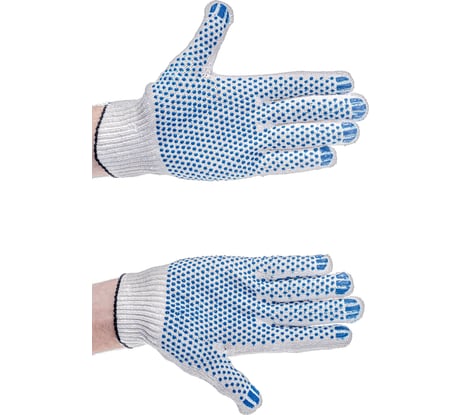 Перчатки Gigant, х/б, ПВХ-покрытие точка,10 класс, 5 нитей GGT-02