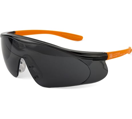 Очки Jeta Safety с покрытием от запотевания + чехол, мягким носовым упором, панорамным обзором, открытые, дымчатые линзы JSG-7915S