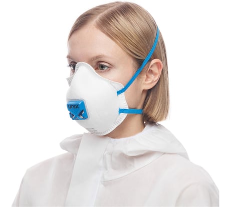 Полумаска формованная фильтрующая UNIXAir 112V FFP2 R D 1 шт 102-044-0032