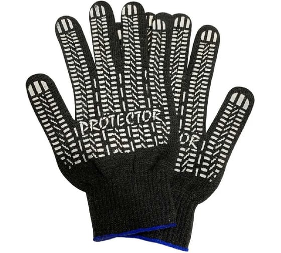 Перчатки рабочие Master-Pro® 50 пар. Категория А х/б ШЕРЛ (АНТРАЦИТ ПРОТЕКТОР), 10 класс вязки, плотность 5/10, размер 10, 4210-SHRL-50 1