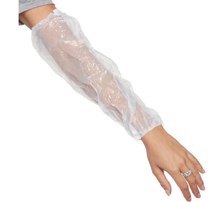 Одноразовые полиэтиленовые нарукавники ООО Комус НАРБ-3 цвет белый, 50пар 879655