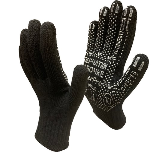 Перчатки рабочие Master-Pro 30 пар. Категория А. Плотные рабочие перчатки х/б с ПВХ покрытием МАСТЕР, плотность 9/10, размер 10 (XL), 6907-M-30